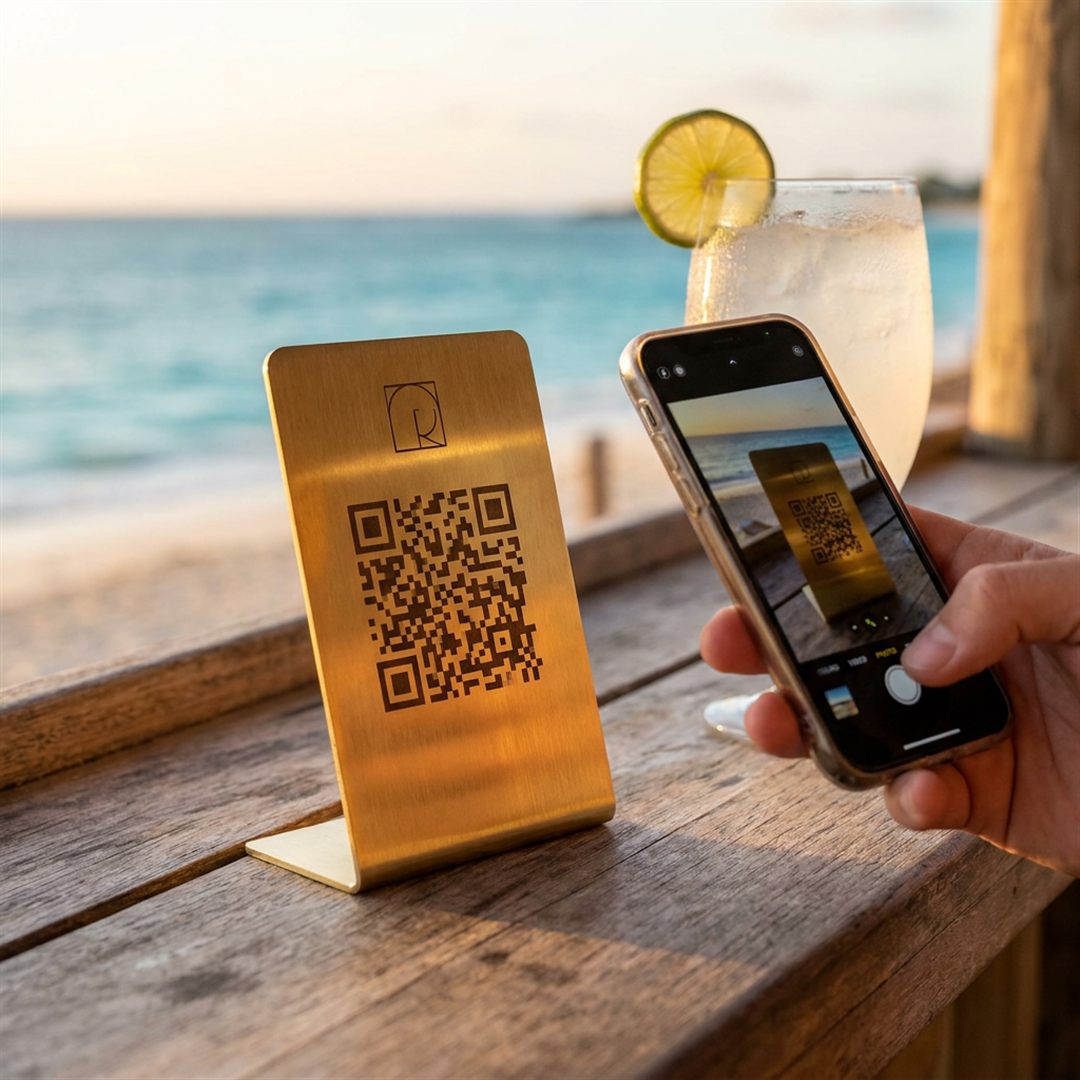 Σκανάρισμα QR στο τραπέζι