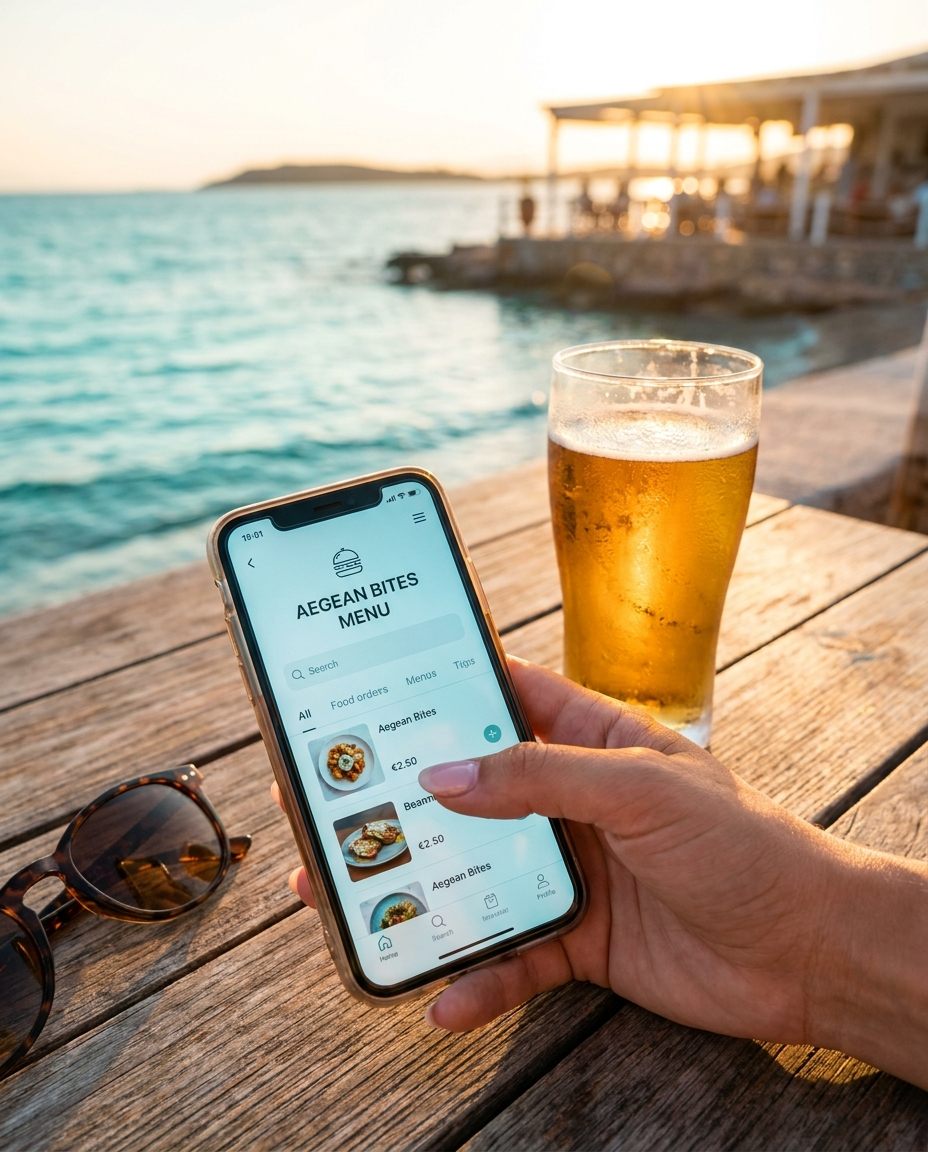 Παραγγελία από το κινητό σε beach bar
